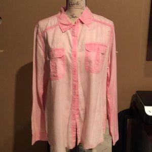 Ombré pink long sleeve button down.